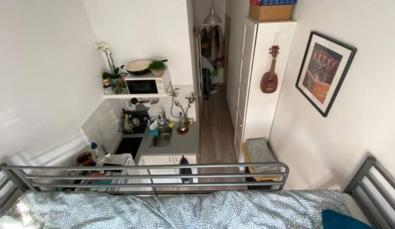 A popular 9-meter micro studio apartment for rent.  How much do you have to pay?