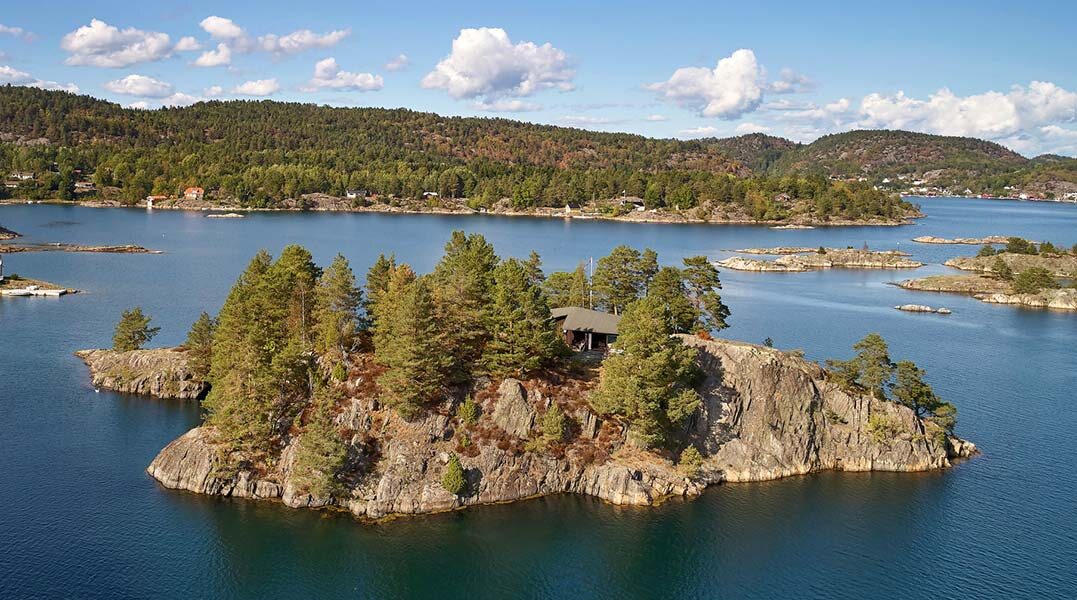A private island in the fjords could be yours.  Check how much it costs