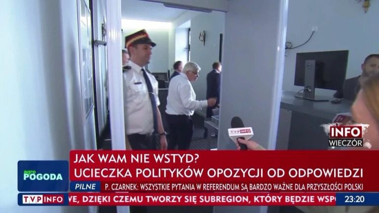 Bizarre chase of TVP journalists after MPs.  One of the politicians couldn’t stand it