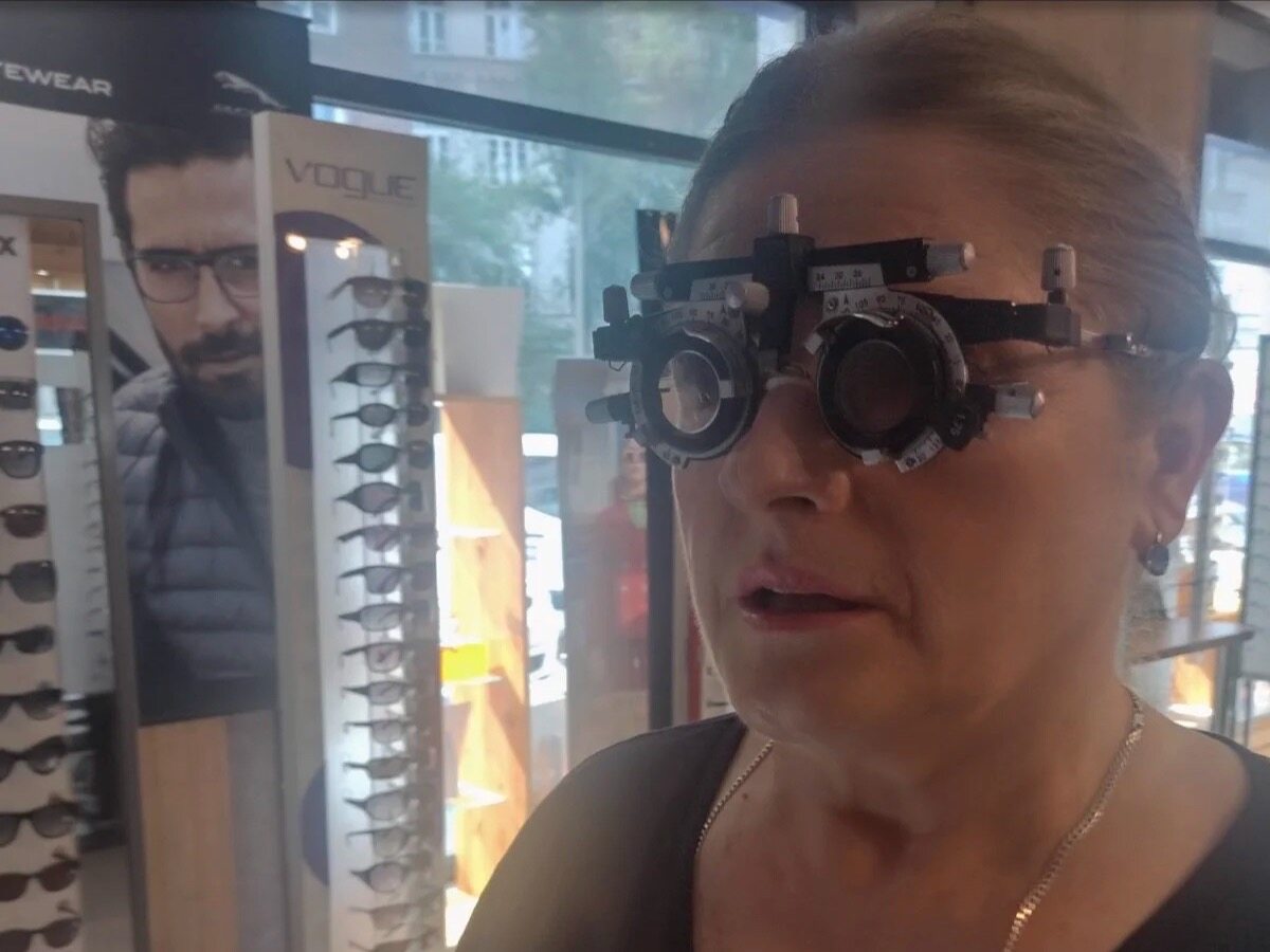 Krystyna Pawłowicz in new glasses.  "Connected not only to Pegasus"