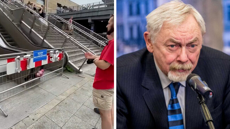 (Non) escalators in Krakow.  Activists made fun of Jacek Majchrowski