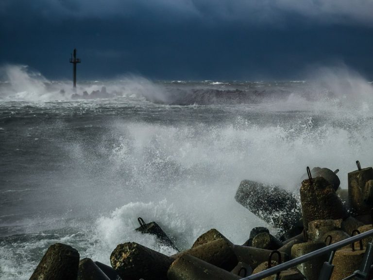 Tourists and residents evacuated from the Baltic Sea.  The storm did incredible damage