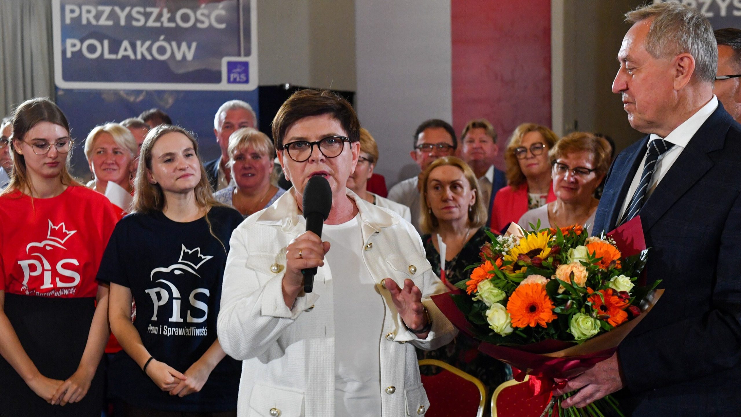 Beata Szydło thunders at a meeting in Pułtusk.  She referred to Donald Tusk