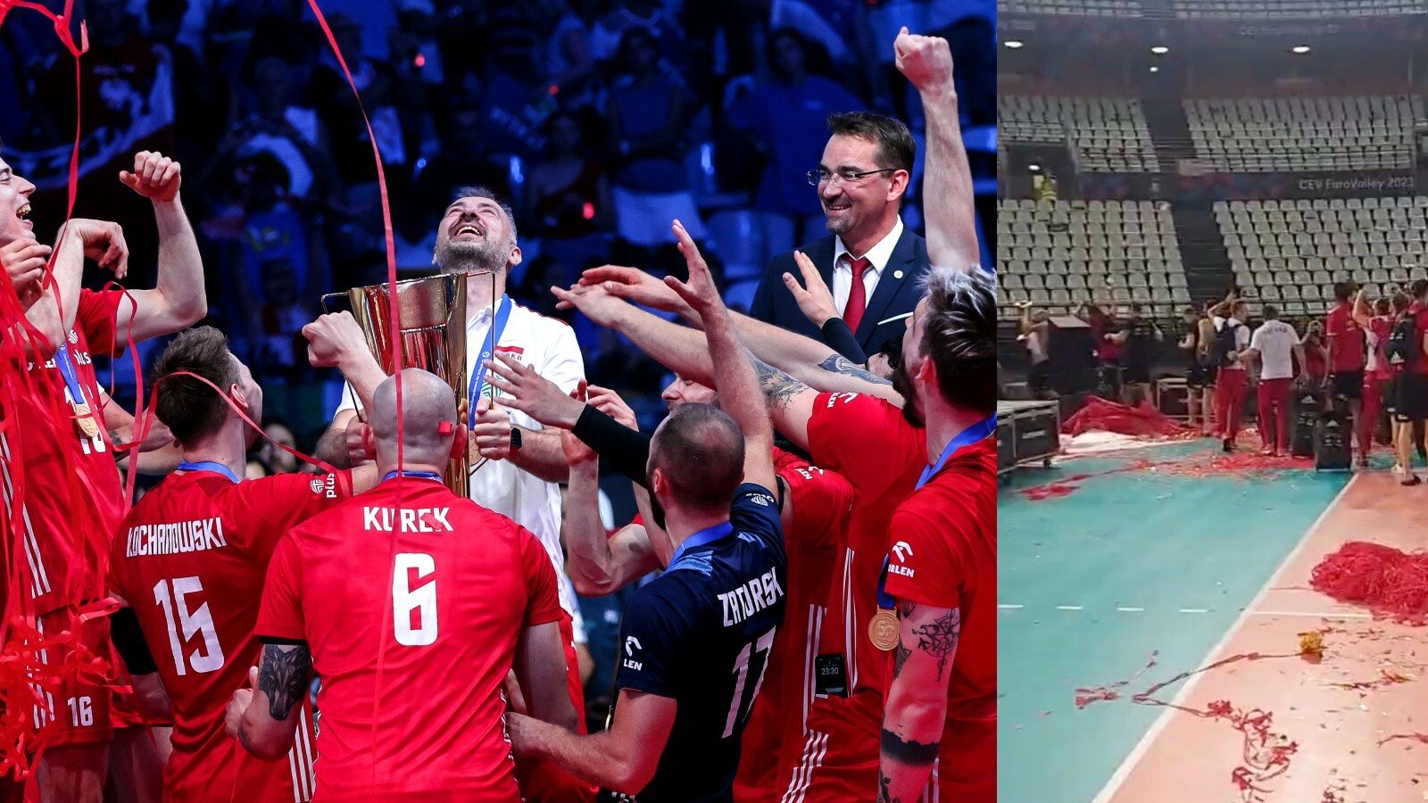 The volleyball train is going to Poland.  The European champions celebrate in style