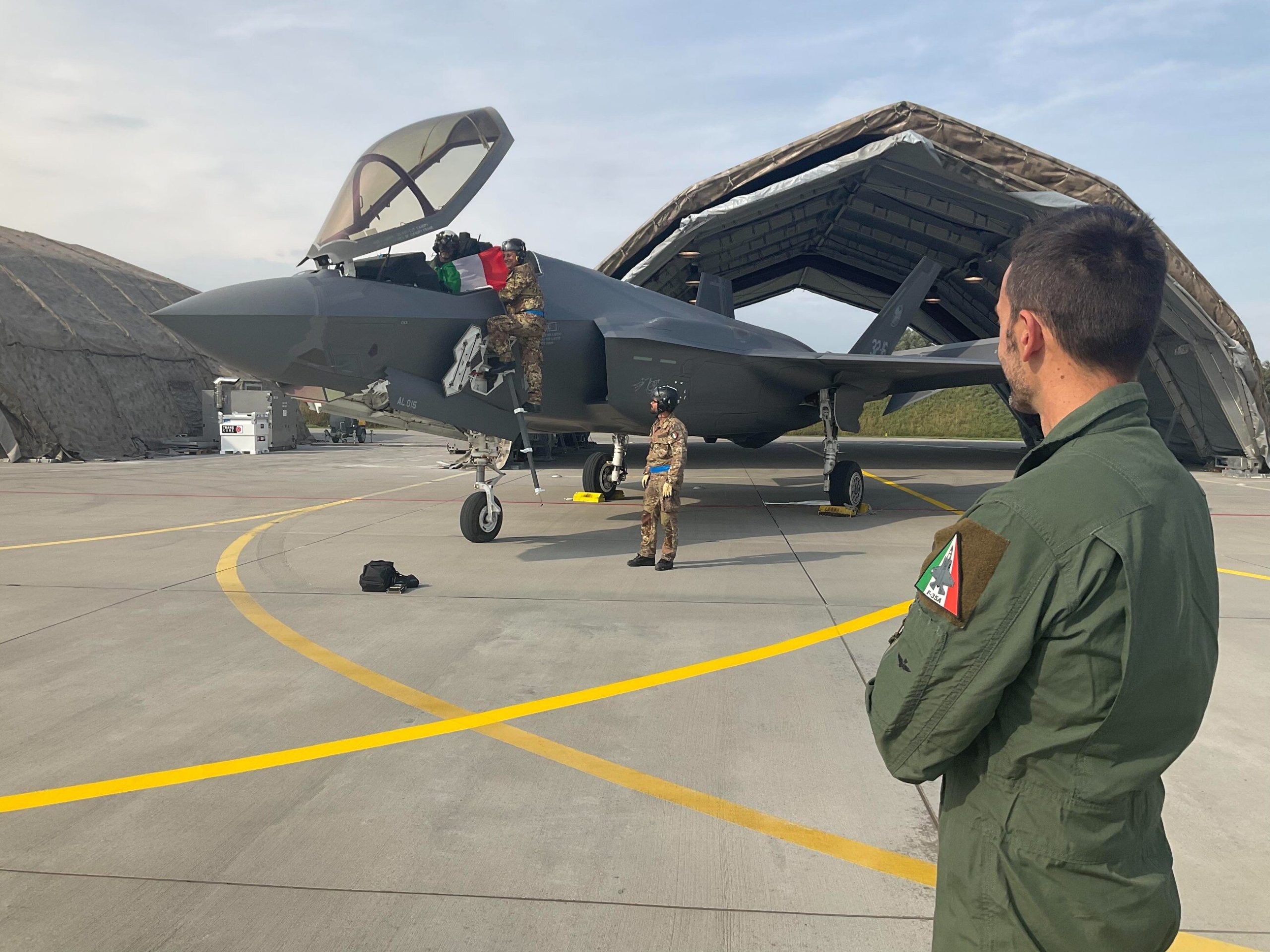 Italian F-35A fighters already in Poland.  They will patrol our skies