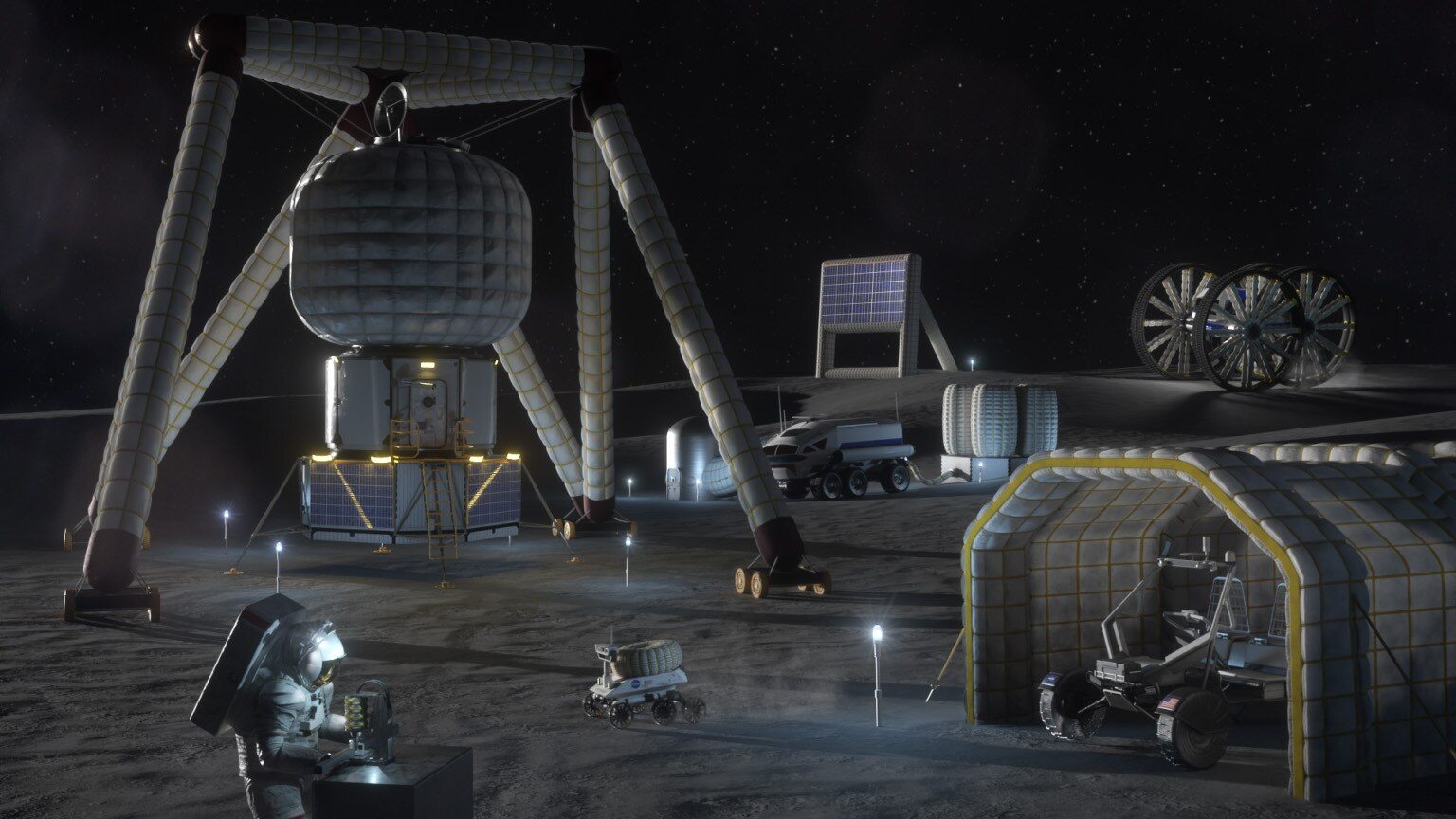 Inflatable bases on the Moon are NASA's future.  The agency announces a competition