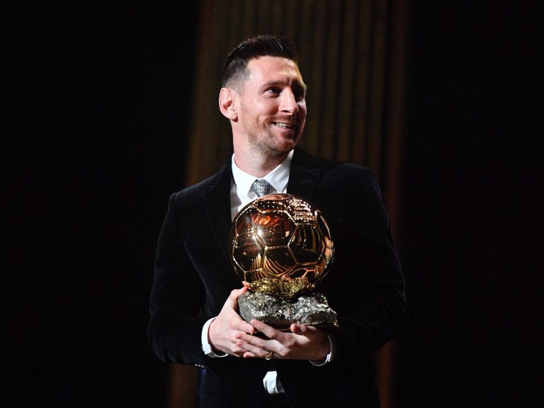 Lionel Messi at the top of the football world.  There is only one King of the Ballon d’Or