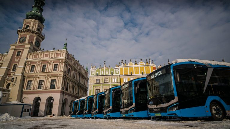 “Electric lions” on the streets of Zamość.  The city has just received 14 electric buses