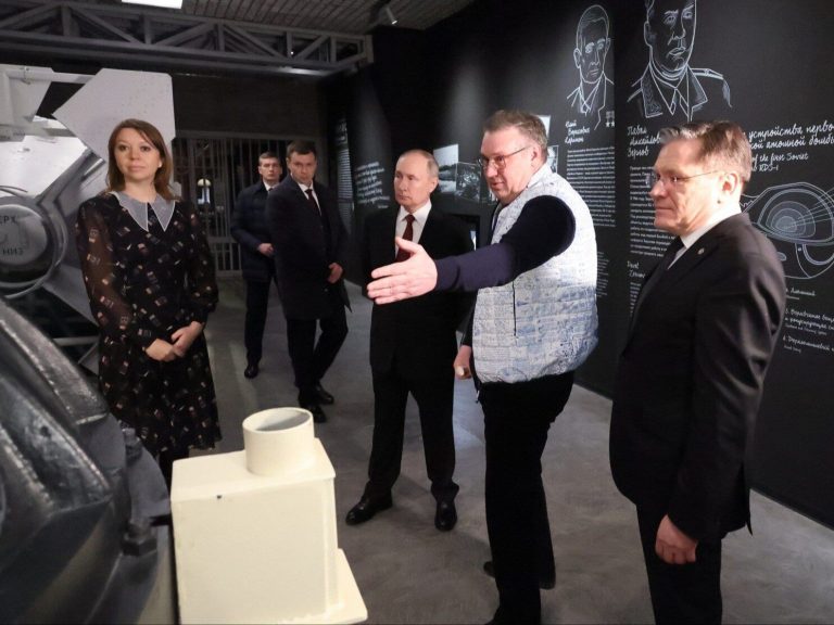 Putin watched a nuclear weapons simulation.  “Is he comparing it with his own bunker?”