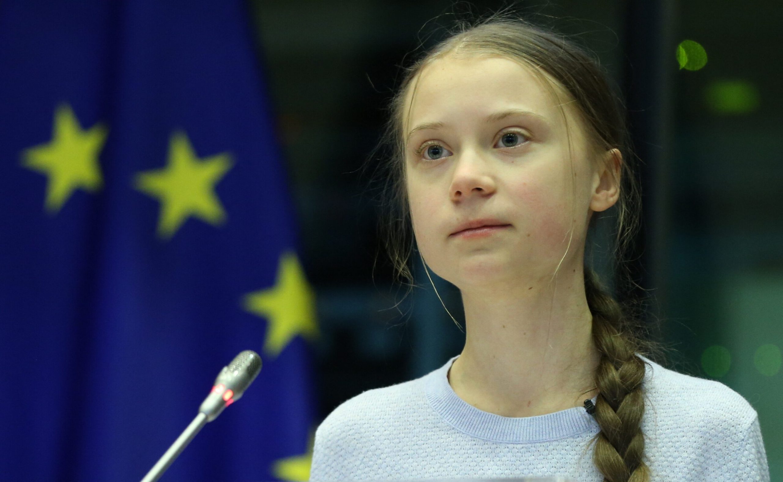 Greta Thunberg raped by an oil company.  The stickers caused a storm