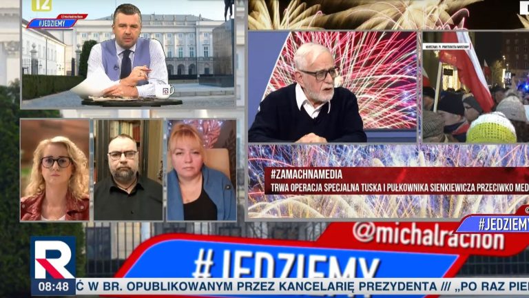 Jan Pietrzak caused a scandal at Telewizja Republika.  This is how Michał Rachoń showed it