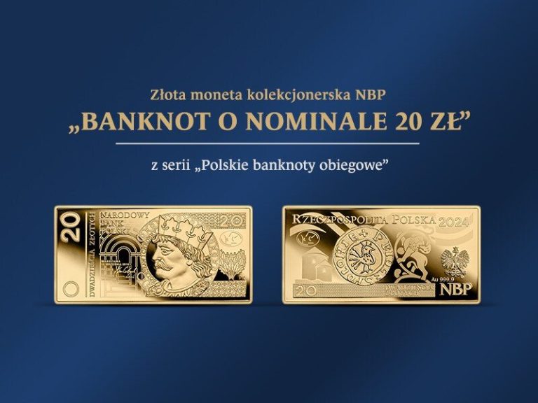 New NBP gold collector coin: “Banknote with a face value of PLN 20”