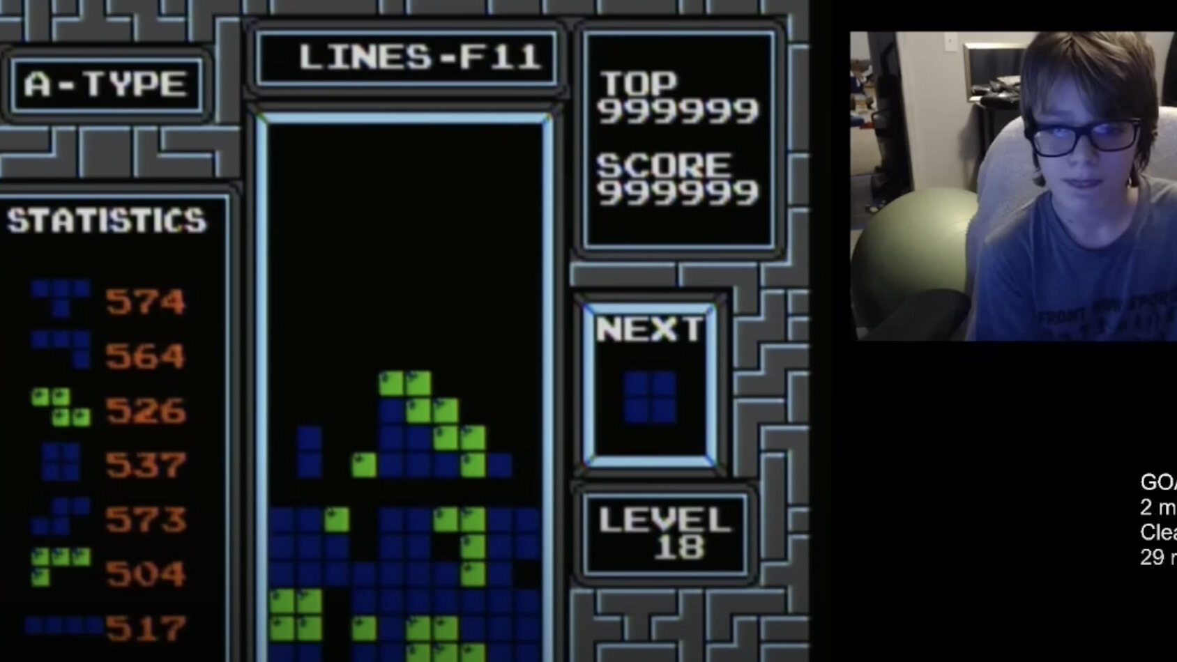 Tetris defeated by man for the first time.  The 13-year-old did not hide his surprise