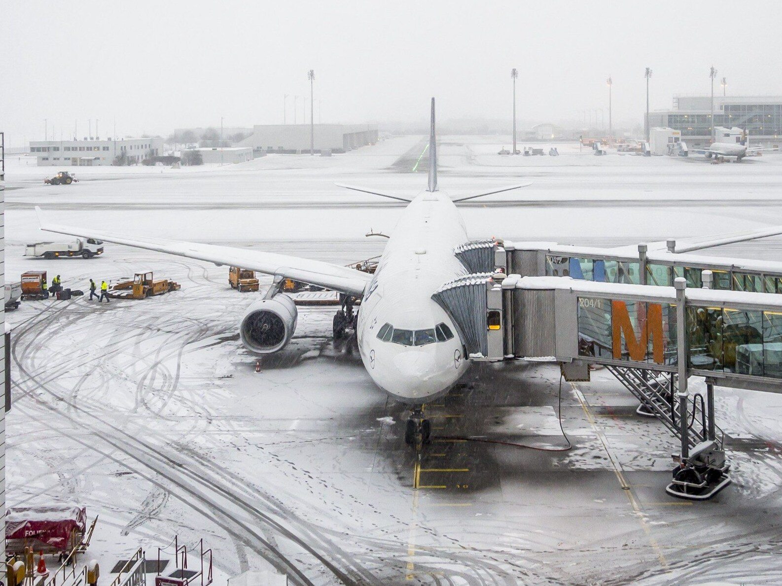 Extreme weather in Europe.  Hundreds of flights have been canceled and there are delays