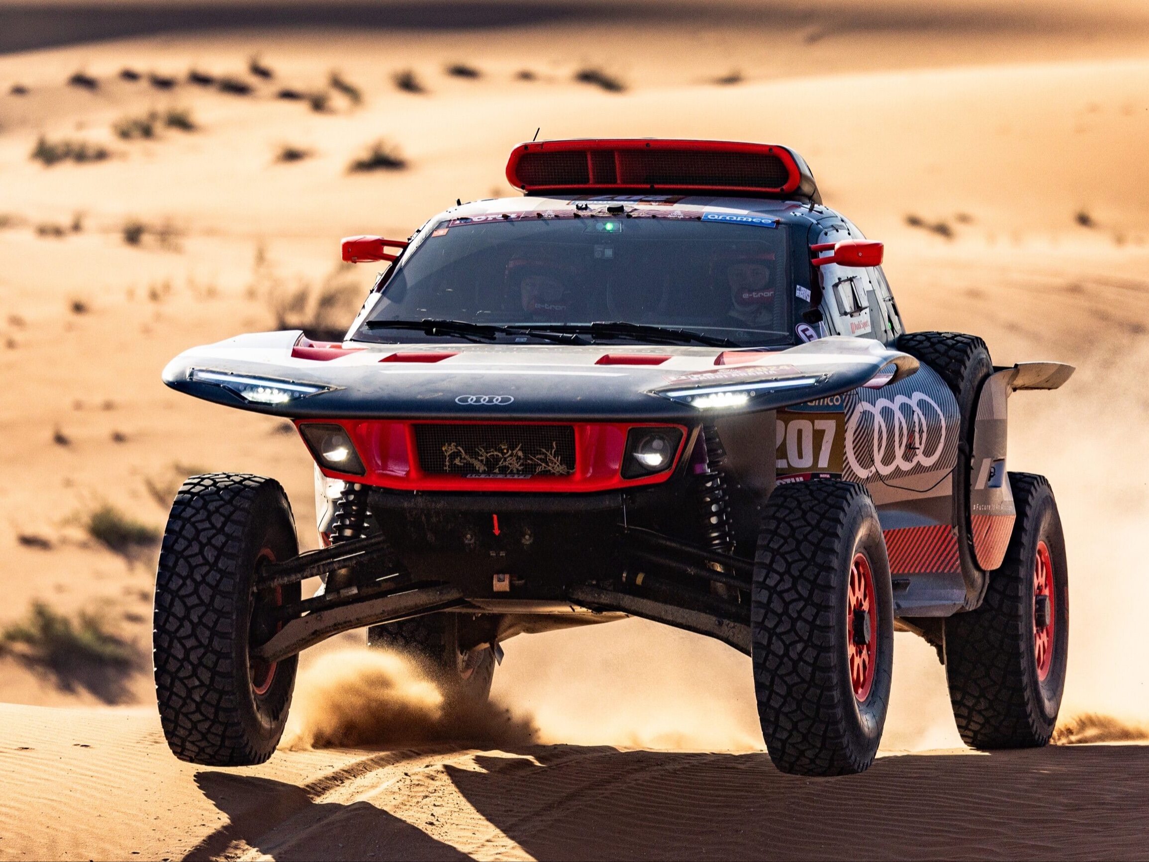 It worked.  Carlos Sainz and Lucas Cruz won the Dakar Rally in an electric Audi