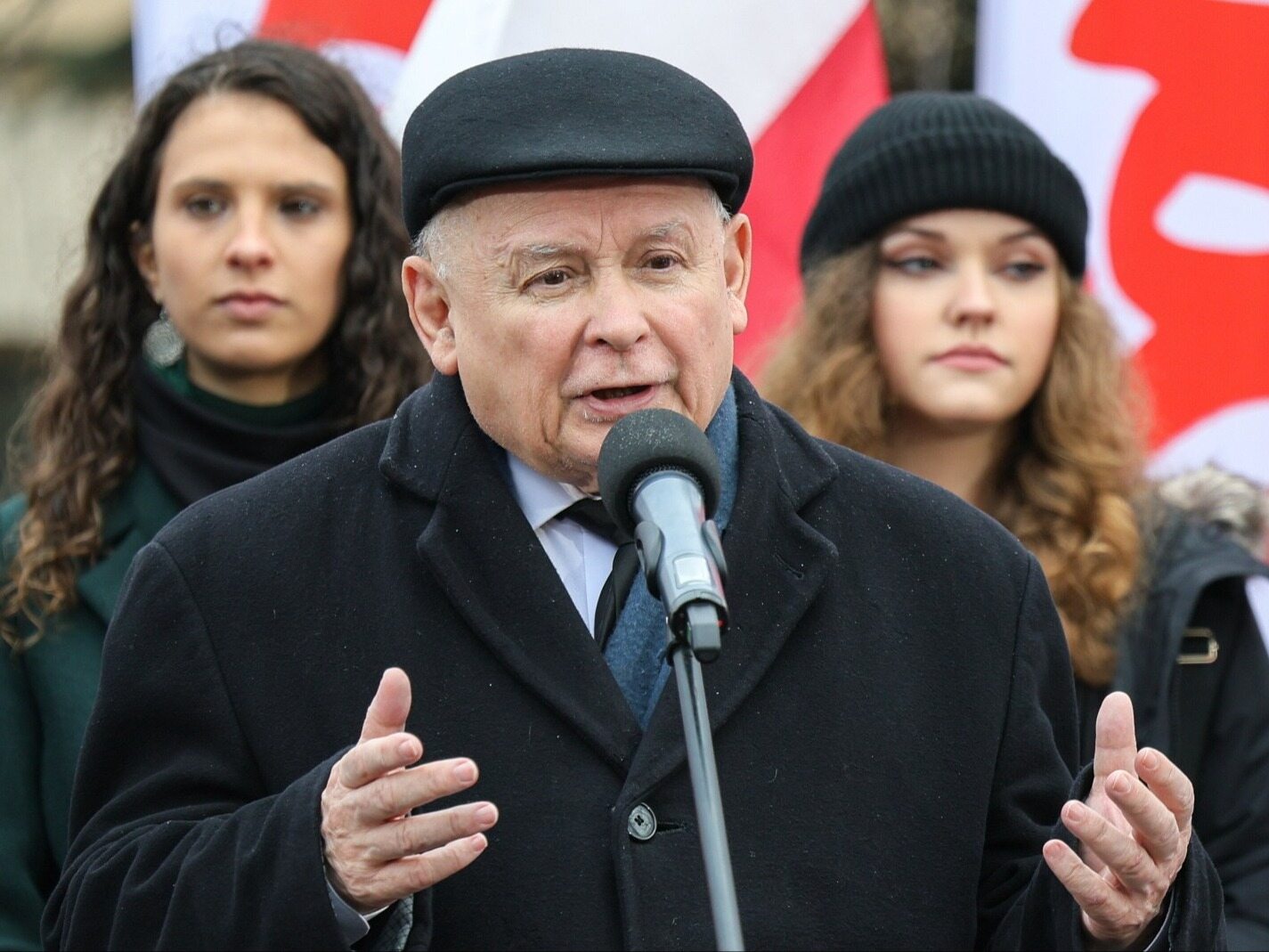 Kaczyński's surprising words at the rally.  “There have been constant lies for the last eight years.”