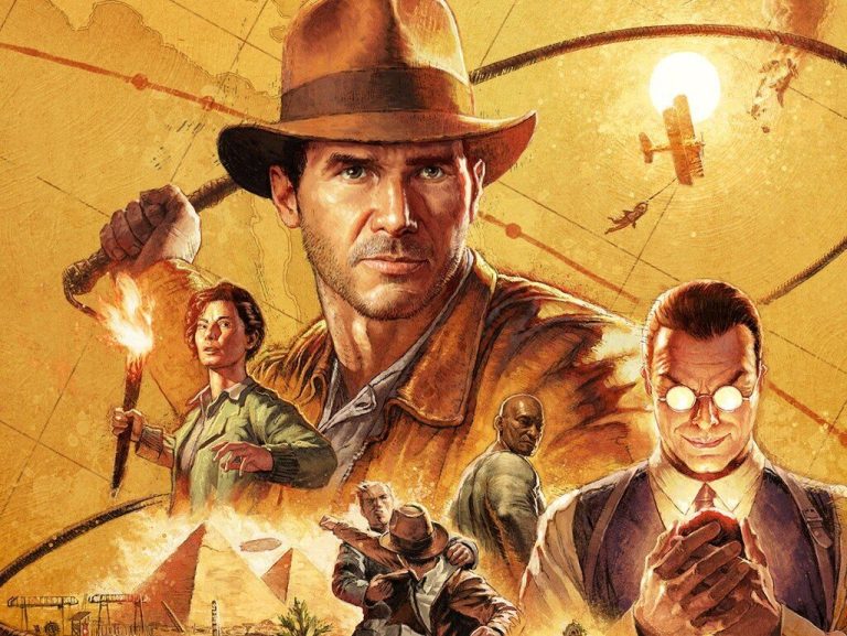 Microsoft showed a game about Indiana Jones.  Starring Harrison Ford