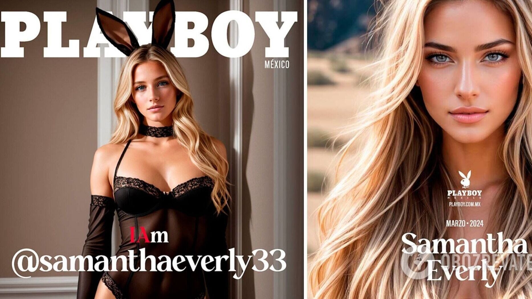 "Playboy" romances artificial intelligence.  A model created by AI appeared on the cover of the magazine