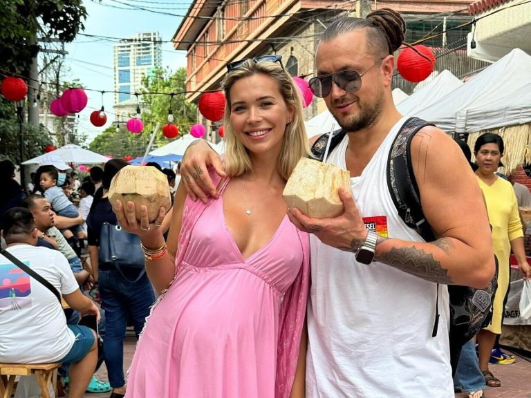 Sandra Kubicka under fire for the recording.  “It's not fat, it's a baby”