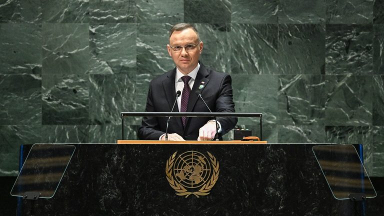 Andrzej Duda spoke at the UN forum.  “A global priority”