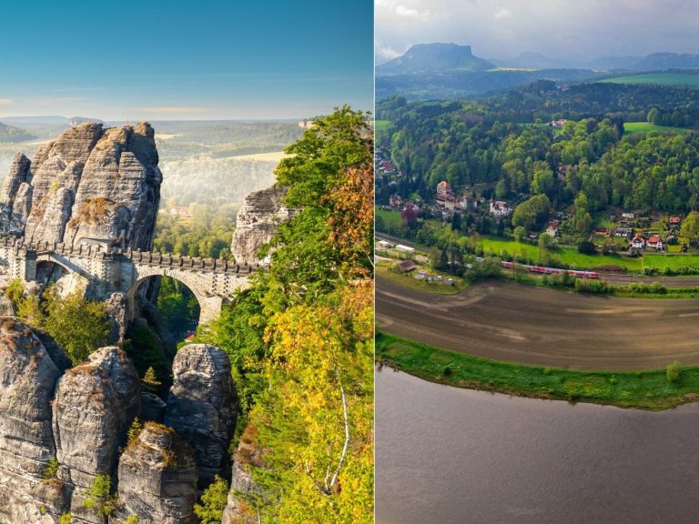 Close to the border with Poland, you will feel like you are in Switzerland.  The German Bastei wins the hearts of tourists