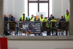 Farmers started a hunger strike in the Sejm.  They want to meet Prime Minister Tusk