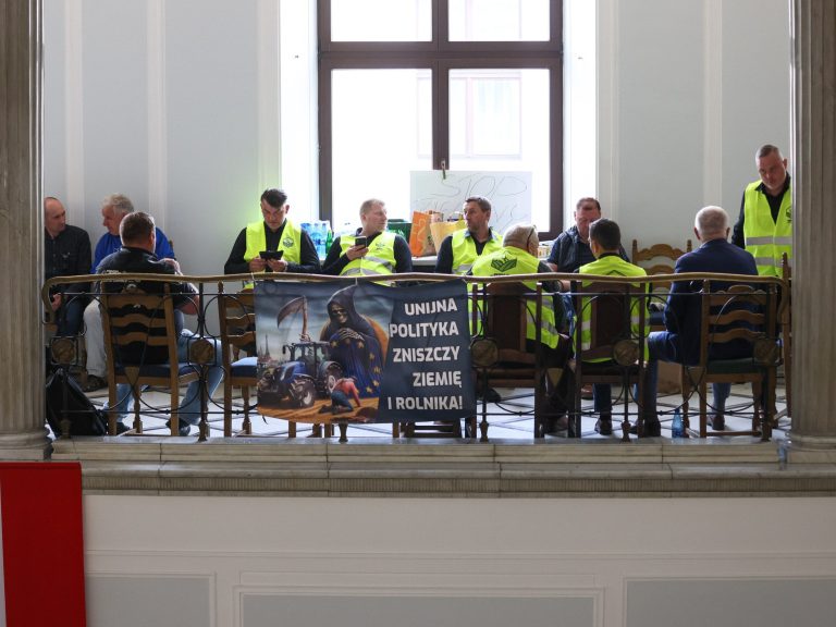 Farmers started a hunger strike in the Sejm.  They want to meet Prime Minister Tusk